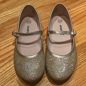 Smartfit girls gold glitter shoes